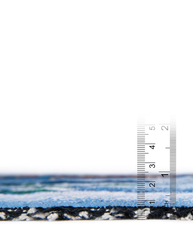 Seasonal Festive Multicolor 4' 6 x 6' Throw Blanket Rectangle Area Rug 100% Cotton Washable Cozy Soft Warm Room Decor Accent Made In USA