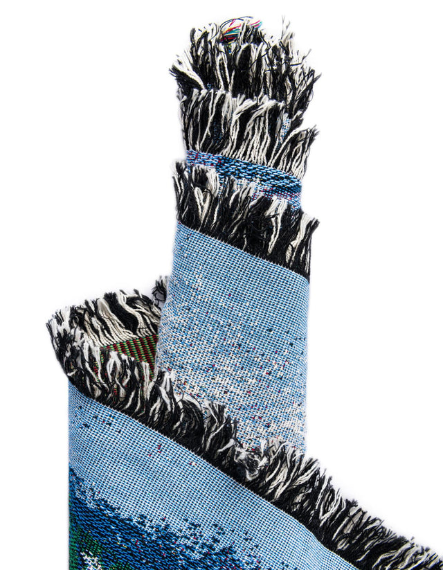 Seasonal Festive Multicolor 4' 6 x 6' Throw Blanket Rectangle Area Rug 100% Cotton Washable Cozy Soft Warm Room Decor Accent Made In USA