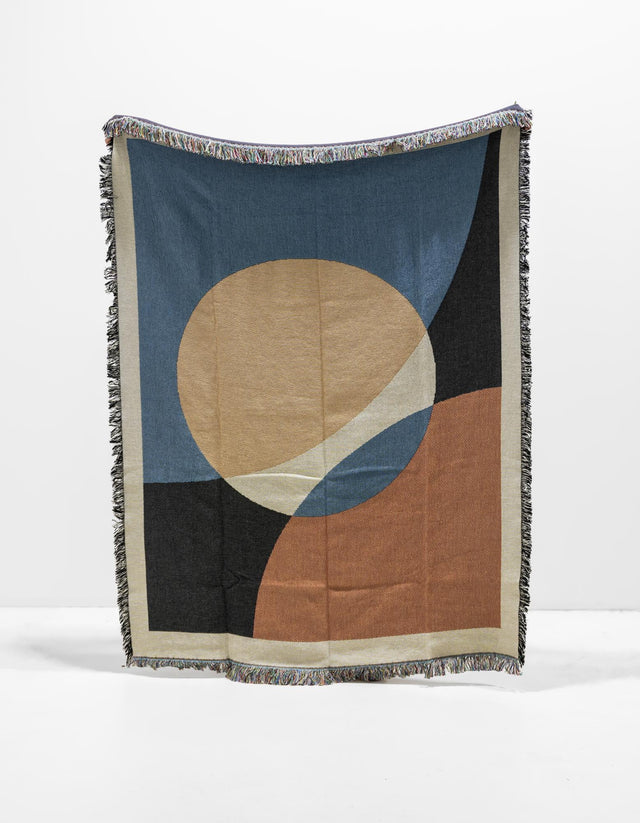 Multicolor 4' 6 x 6' Throw Blanket Rectangle Area Rug 100% Cotton Washable Cozy Soft Warm Room Decor Accent Made In USA