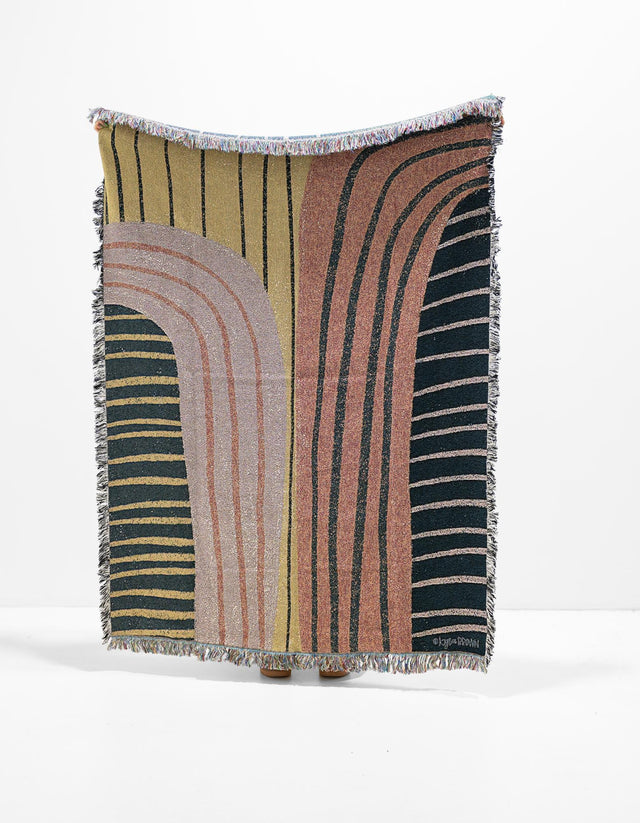 Multicolor 4' 6 x 6' Throw Blanket Rectangle Area Rug 100% Cotton Washable Cozy Soft Warm Room Decor Accent Made In USA