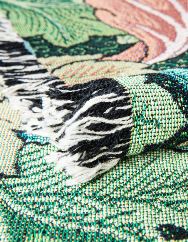 Multicolor 4' 6 x 6' Throw Blanket Rectangle Area Rug 100% Cotton Washable Cozy Soft Warm Room Decor Accent Made In USA