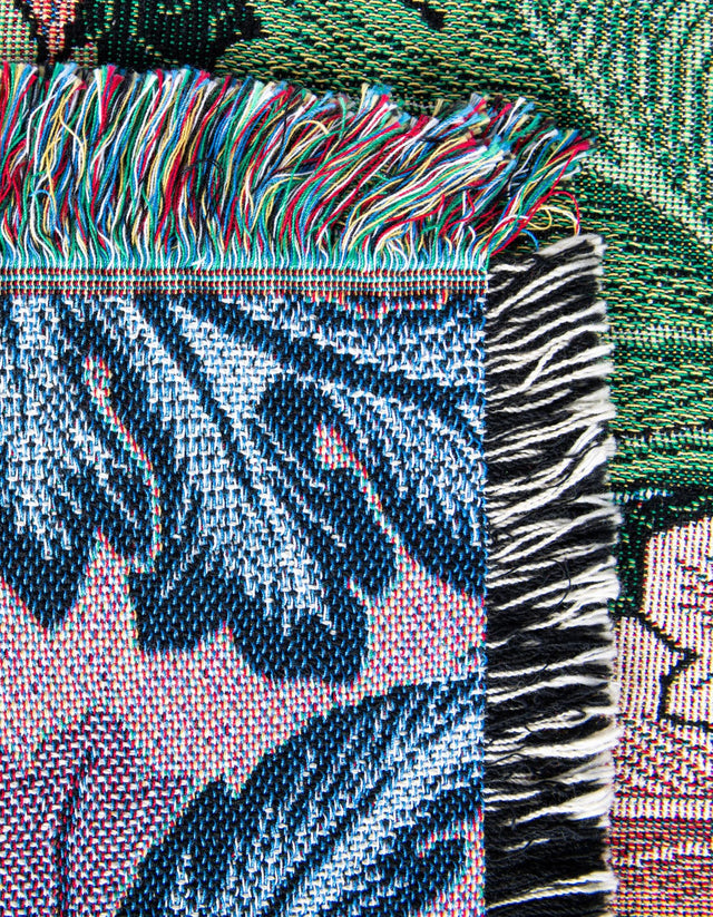 Multicolor 4' 6 x 6' Throw Blanket Rectangle Area Rug 100% Cotton Washable Cozy Soft Warm Room Decor Accent Made In USA