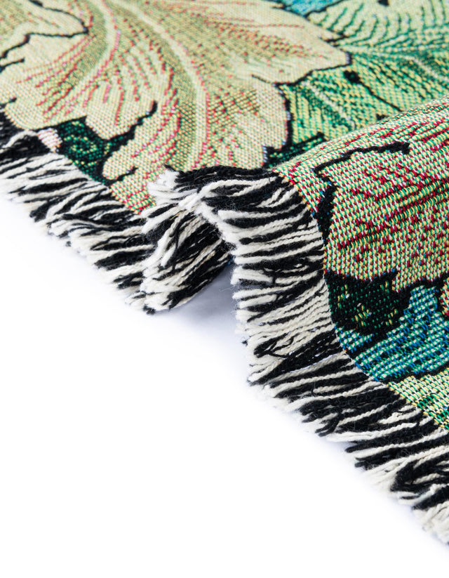 Multicolor 4' 6 x 6' Throw Blanket Rectangle Area Rug 100% Cotton Washable Cozy Soft Warm Room Decor Accent Made In USA