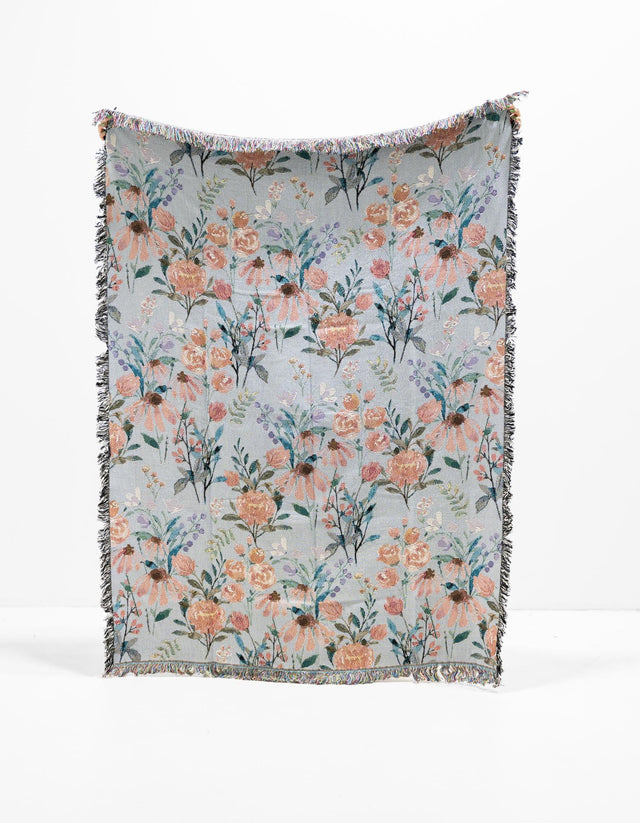 Multicolor 4' 6 x 6' Throw Blanket Rectangle Area Rug 100% Cotton Washable Cozy Soft Warm Room Decor Accent Made In USA