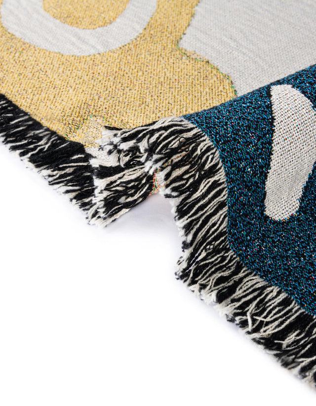 Multicolor 4' 6 x 6' Throw Blanket Rectangle Area Rug 100% Cotton Washable Cozy Soft Warm Room Decor Accent Made In USA