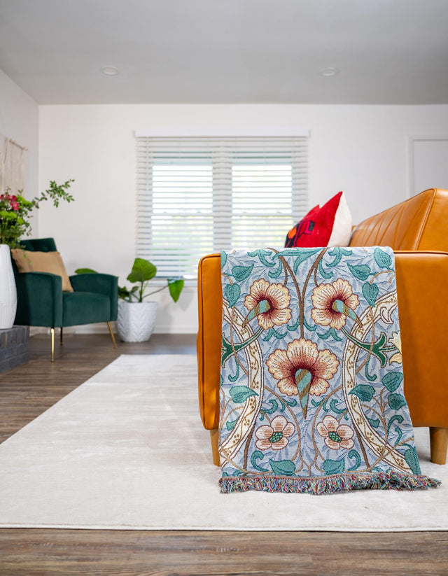 Multicolor 4' 6 x 6' Throw Blanket Rectangle Area Rug 100% Cotton Washable Cozy Soft Warm Room Decor Accent Made In USA