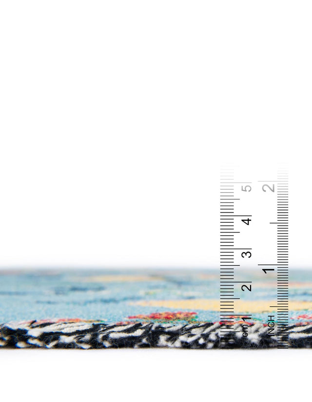 Multicolor 4' 6 x 6' Throw Blanket Rectangle Area Rug 100% Cotton Washable Cozy Soft Warm Room Decor Accent Made In USA