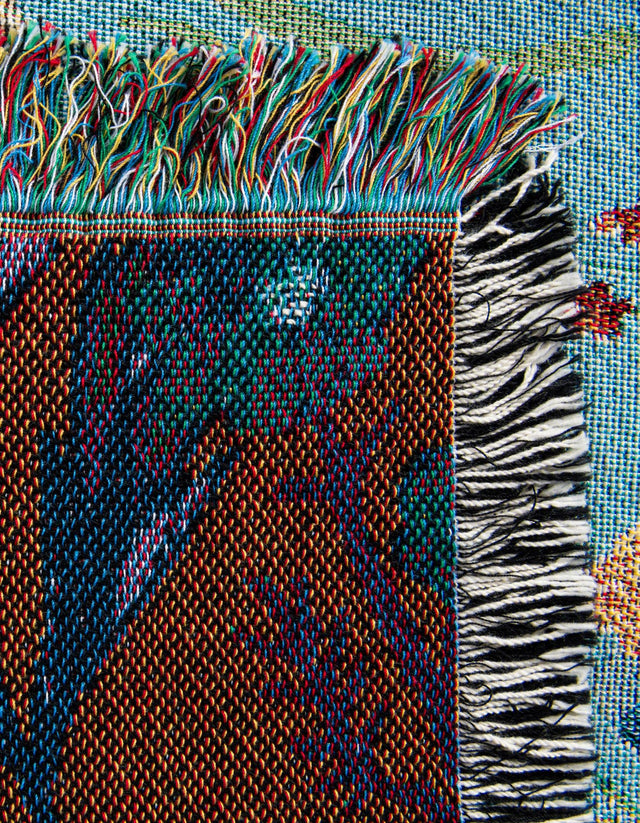 Multicolor 4' 6 x 6' Throw Blanket Rectangle Area Rug 100% Cotton Washable Cozy Soft Warm Room Decor Accent Made In USA