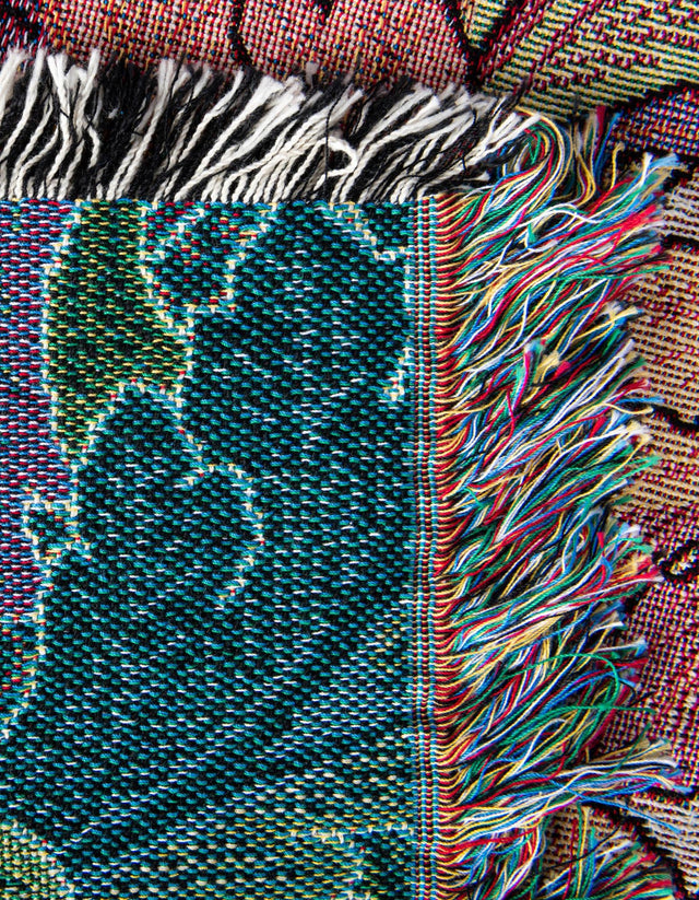 Pink 4' 6 x 6' Throw Blanket Rectangle Area Rug 100% Cotton Washable Cozy Soft Warm Room Decor Accent Made In USA