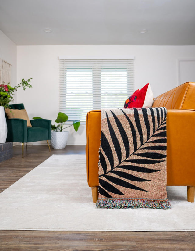 Multicolor 4' 6 x 6' Throw Blanket Rectangle Area Rug 100% Cotton Washable Cozy Soft Warm Room Decor Accent Made In USA