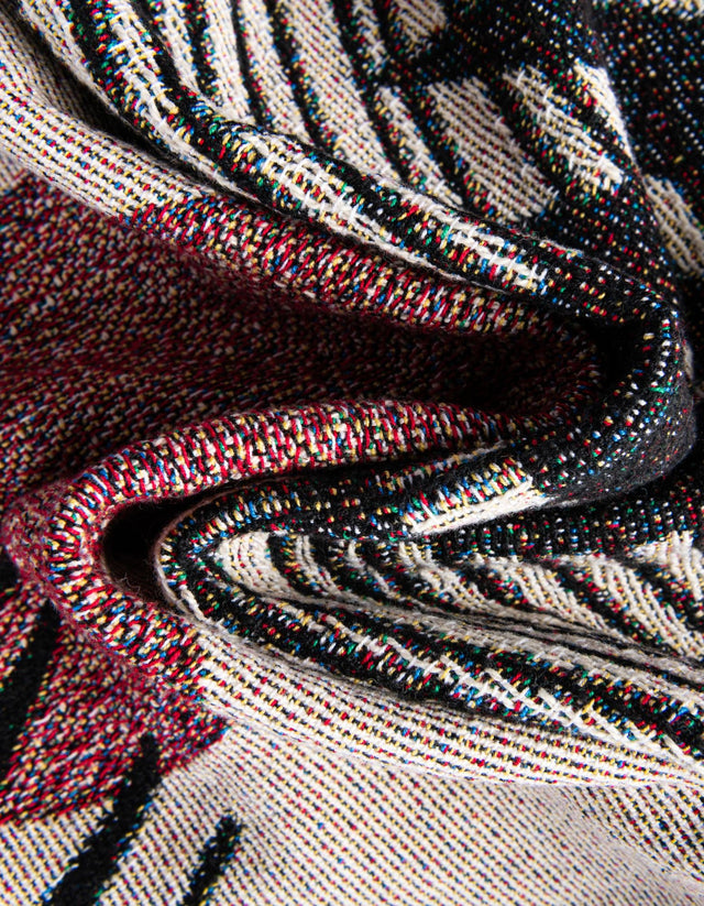 Multicolor 4' 6 x 6' Throw Blanket Rectangle Area Rug 100% Cotton Washable Cozy Soft Warm Room Decor Accent Made In USA