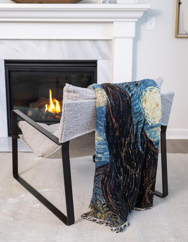 Multicolor 4' 6 x 6' Throw Blanket Rectangle Area Rug 100% Cotton Washable Cozy Soft Warm Room Decor Accent Made In USA