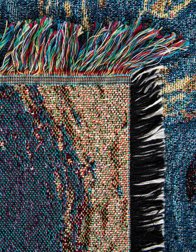 Multicolor 4' 6 x 6' Throw Blanket Rectangle Area Rug 100% Cotton Washable Cozy Soft Warm Room Decor Accent Made In USA