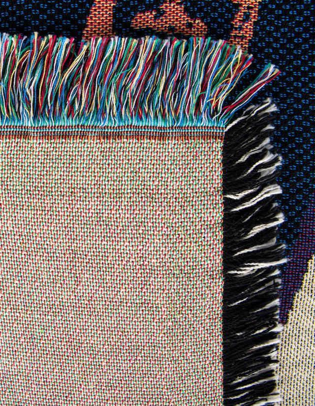 Multicolor 4' 6 x 6' Throw Blanket Rectangle Area Rug 100% Cotton Washable Cozy Soft Warm Room Decor Accent Made In USA