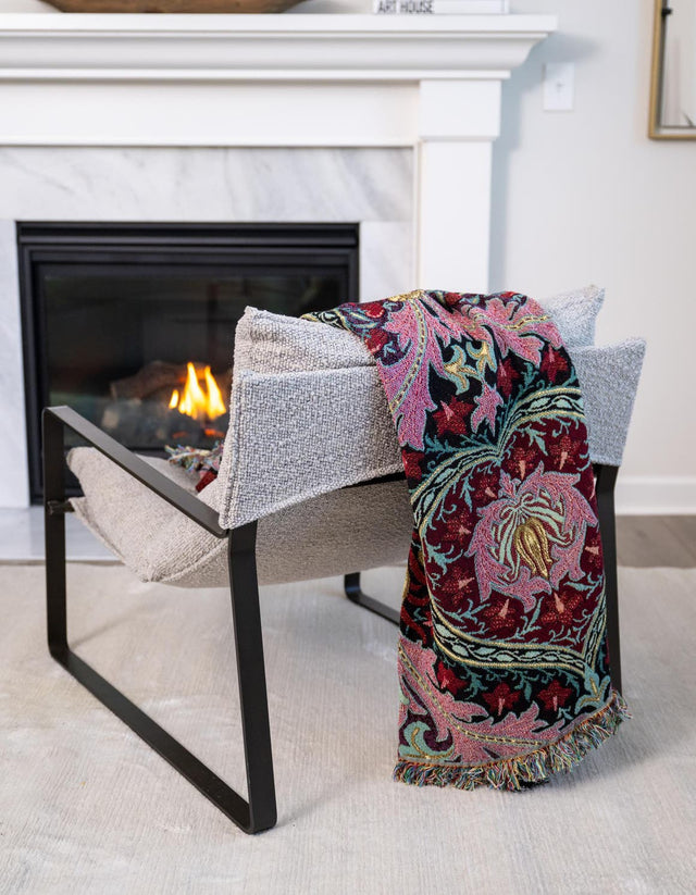 Multicolor 4' 6 x 6' Throw Blanket Rectangle Area Rug 100% Cotton Washable Cozy Soft Warm Room Decor Accent Made In USA