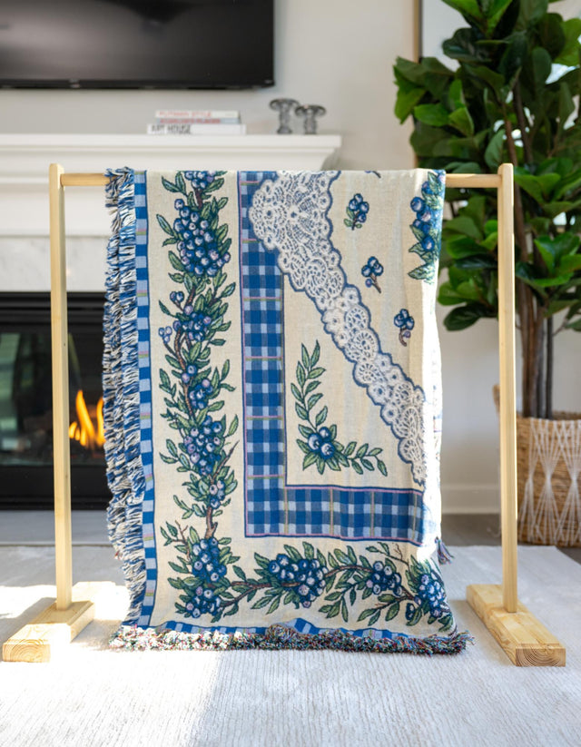 Multicolor 4' 6 x 6' Throw Blanket Rectangle Area Rug 100% Cotton Washable Cozy Soft Warm Room Decor Accent Made In USA