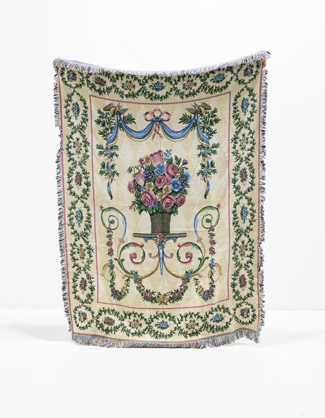 Multicolor 4' 6 x 6' Throw Blanket Rectangle Area Rug 100% Cotton Washable Cozy Soft Warm Room Decor Accent Made In USA