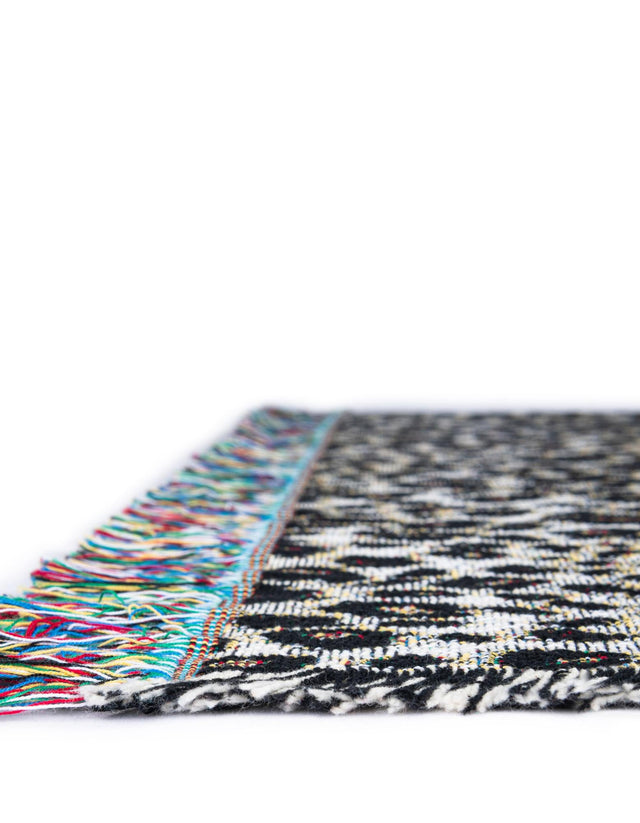 Multicolor 4' 6 x 6' Throw Blanket Rectangle Area Rug 100% Cotton Washable Cozy Soft Warm Room Decor Accent Made In USA