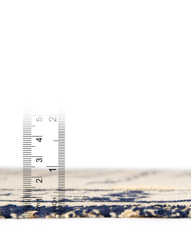 Blue and White 4' 6 x 6' Throw Blanket Rectangle Area Rug 100% Cotton Washable Cozy Soft Warm Room Decor Accent Made In USA