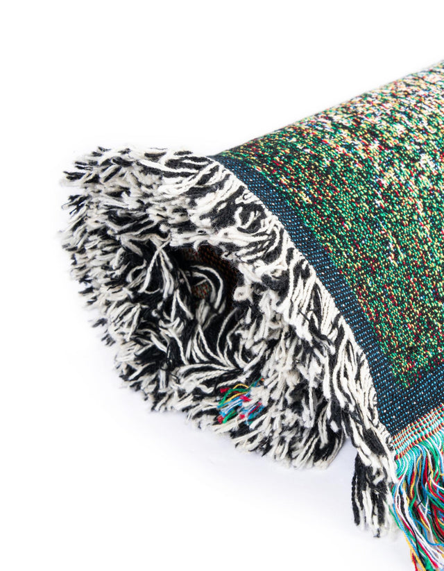 Multicolor 4' 6 x 6' Throw Blanket Rectangle Area Rug 100% Cotton Washable Cozy Soft Warm Room Decor Accent Made In USA