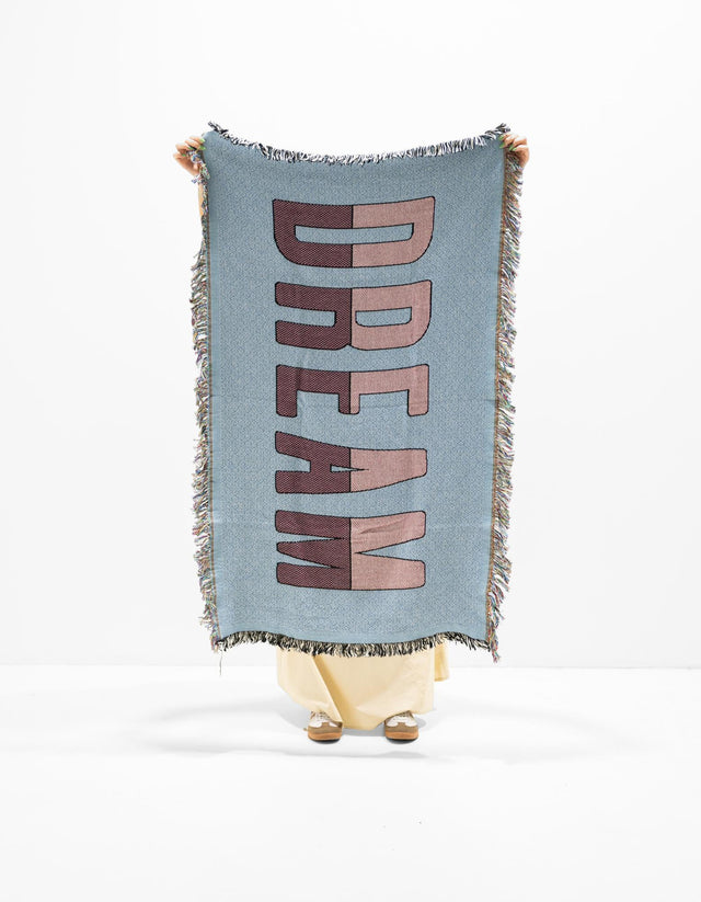 Blue 4' 6 x 6' Throw Blanket Rectangle Area Rug 100% Cotton Washable Cozy Soft Warm Room Decor Accent Made In USA