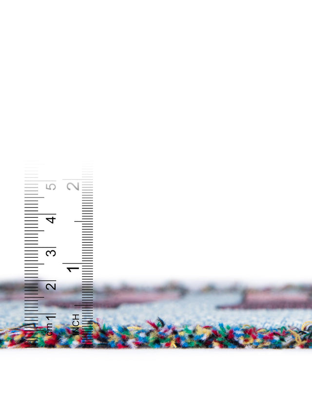 Blue 4' 6 x 6' Throw Blanket Rectangle Area Rug 100% Cotton Washable Cozy Soft Warm Room Decor Accent Made In USA