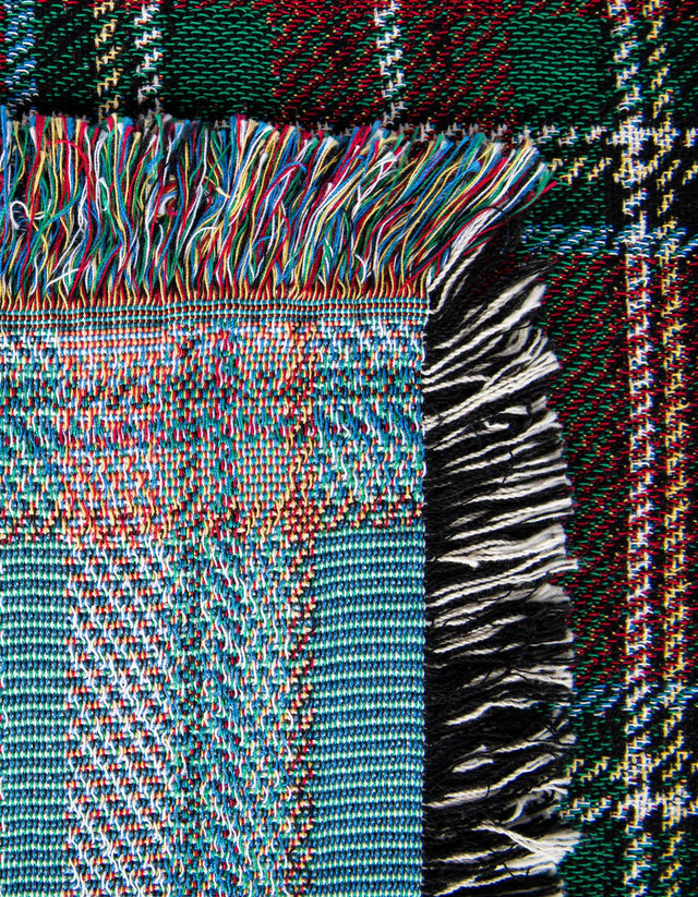 Red 4' 6 x 6' Throw Blanket Rectangle Area Rug 100% Cotton Washable Cozy Soft Warm Room Decor Accent Made In USA