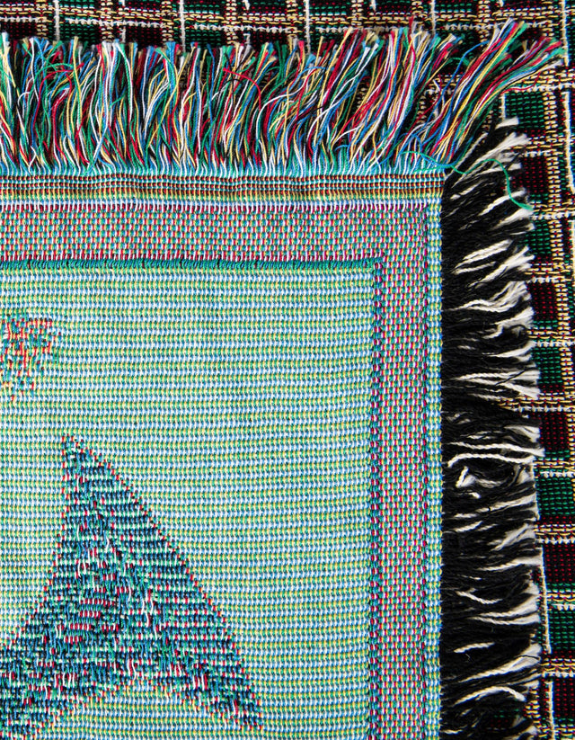 Black and Brown 4' 6 x 6' Throw Blanket Rectangle Area Rug 100% Cotton Washable Cozy Soft Warm Room Decor Accent Made In USA