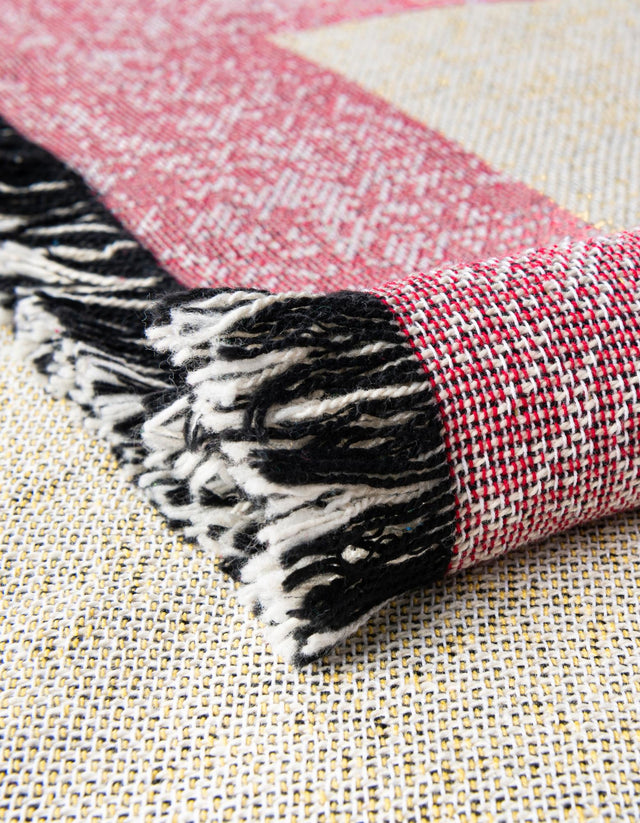 Multicolor 4' 6 x 4' 9 Throw Blanket Square Area Rug 100% Cotton Washable Cozy Soft Warm Room Decor Accent Made In USA