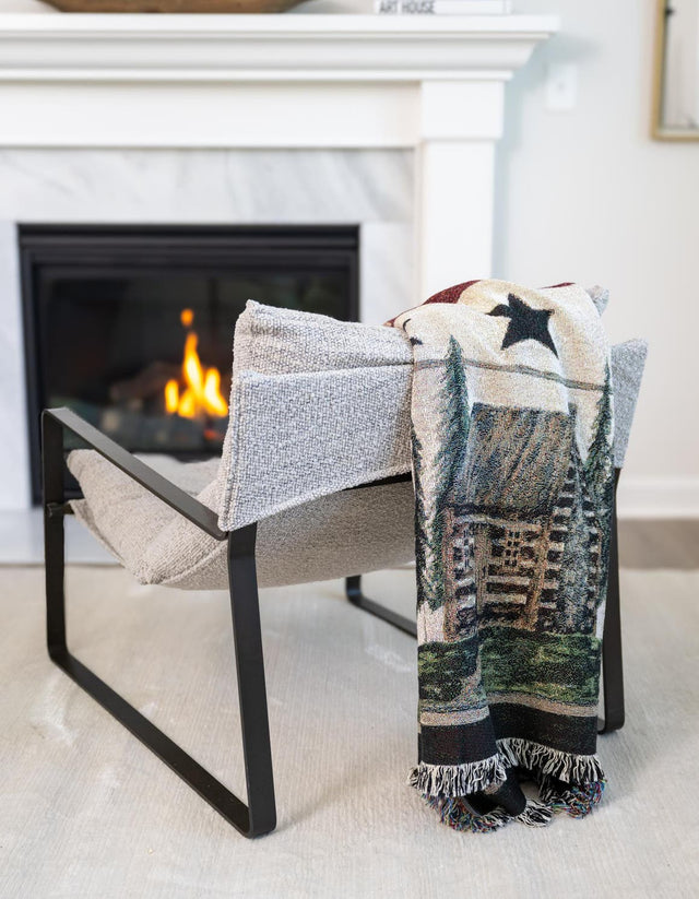 Multicolor 4' 6 x 6' Throw Blanket Rectangle Area Rug 100% Cotton Washable Cozy Soft Warm Room Decor Accent Made In USA