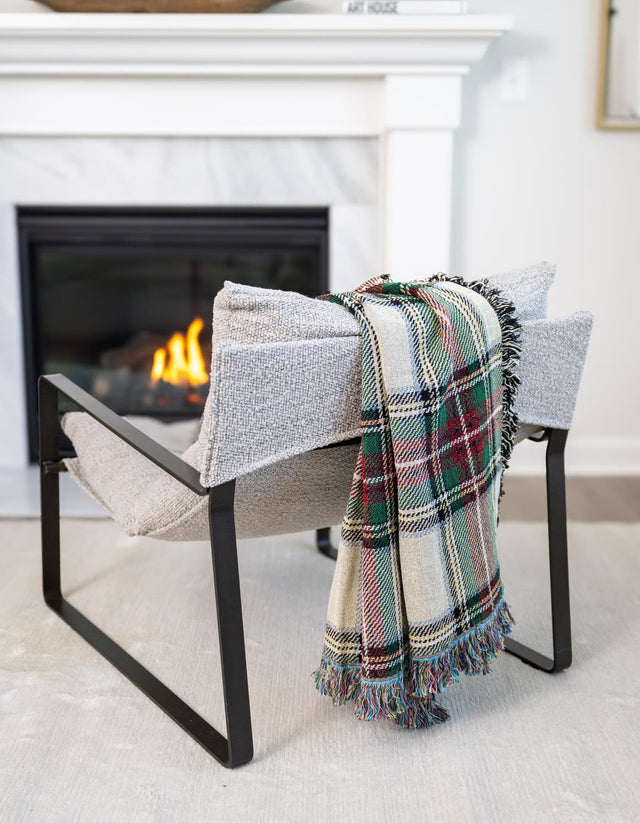 Multicolor 4' 6 x 6' Throw Blanket Rectangle Area Rug 100% Cotton Washable Cozy Soft Warm Room Decor Accent Made In USA