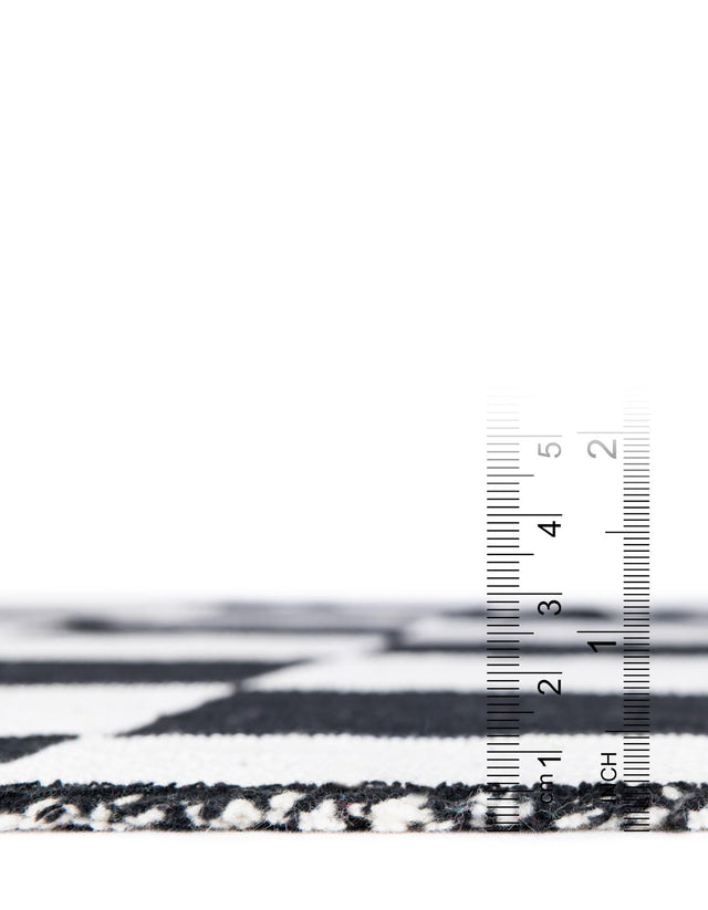 Black and White 4' 6 x 6' Throw Blanket Rectangle Area Rug 100% Cotton Washable Cozy Soft Warm Room Decor Accent Made In USA