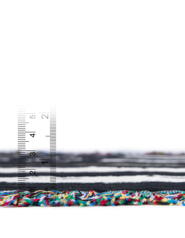 Black and White 4' 6 x 6' Throw Blanket Rectangle Area Rug 100% Cotton Washable Cozy Soft Warm Room Decor Accent Made In USA