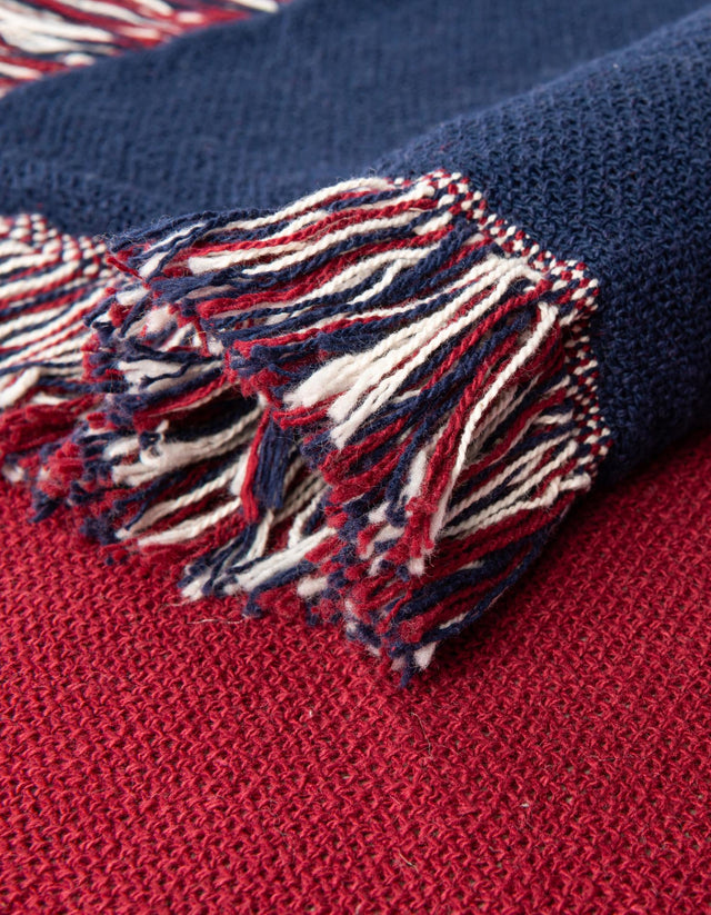 Red and Blue 3' x 4' Throw Blanket Rectangle Area Rug 100% Cotton Washable Cozy Soft Warm Room Decor Accent Made In USA