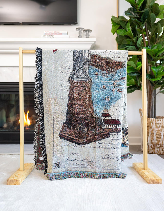 Multicolor 4' 6 x 6' Throw Blanket Rectangle Area Rug 100% Cotton Washable Cozy Soft Warm Room Decor Accent Made In USA