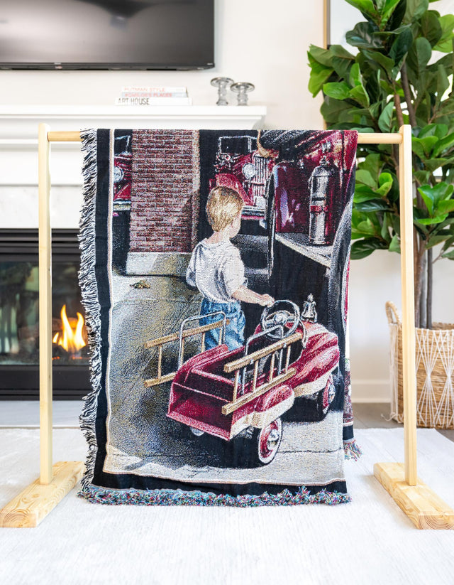 Multicolor 4' 6 x 6' Throw Blanket Rectangle Area Rug 100% Cotton Washable Cozy Soft Warm Room Decor Accent Made In USA