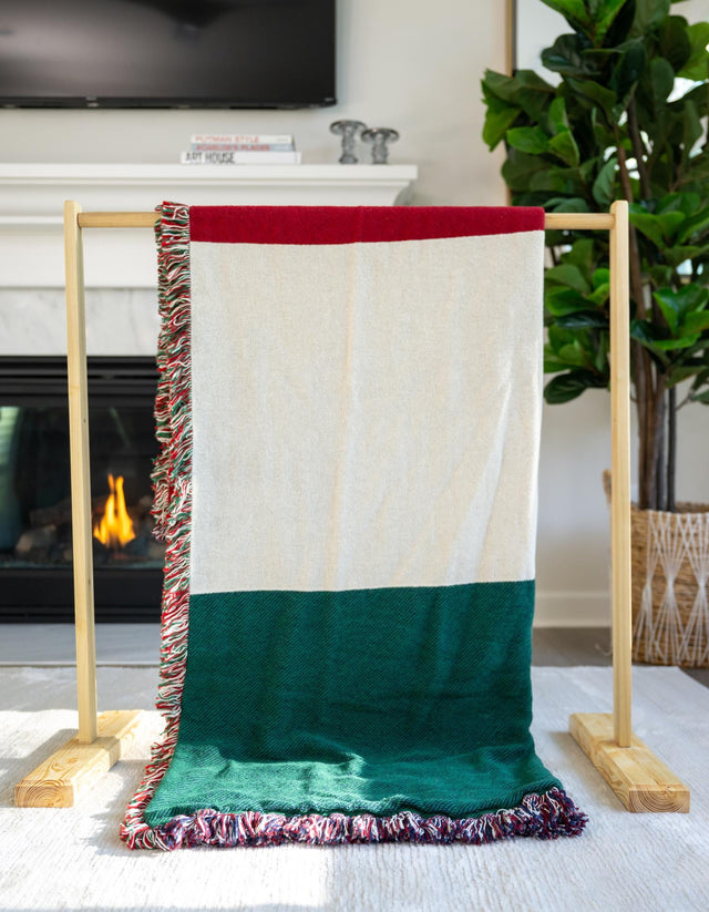 Multicolor 4' x 5' 4 Throw Blanket Rectangle Area Rug 100% Cotton Washable Cozy Soft Warm Room Decor Accent Made In USA