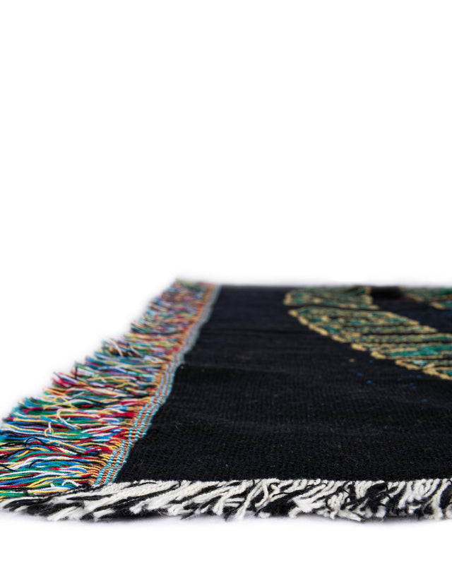 Multicolor 4' 6 x 6' Throw Blanket Rectangle Area Rug 100% Cotton Washable Cozy Soft Warm Room Decor Accent Made In USA