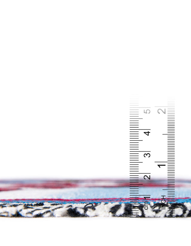 Blue 4' 6 x 6' Throw Blanket Rectangle Area Rug 100% Cotton Washable Cozy Soft Warm Room Decor Accent Made In USA