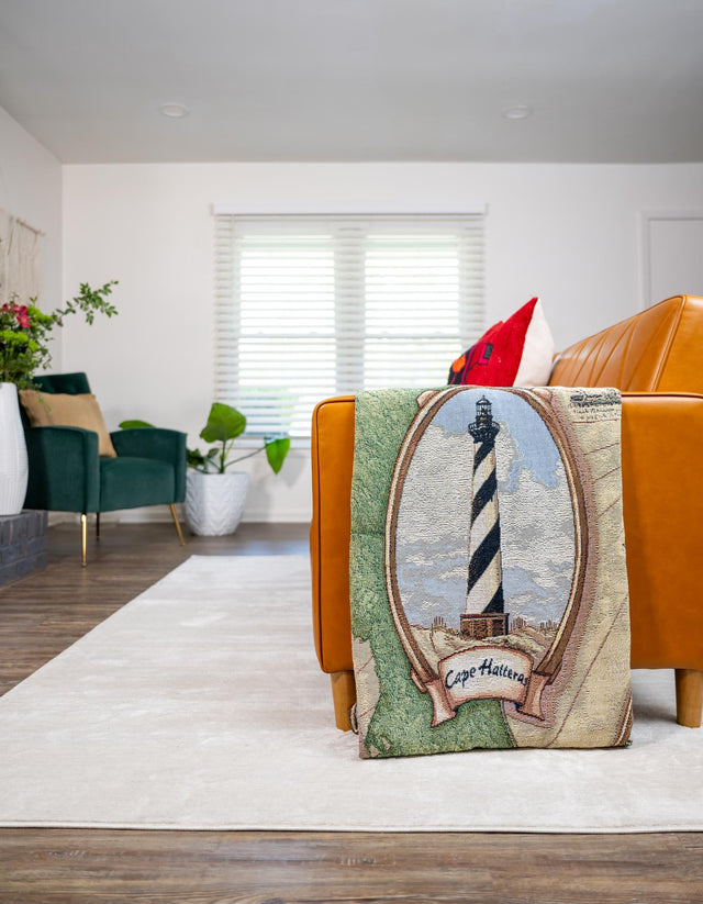 Multicolor 4' 6 x 6' Throw Blanket Rectangle Area Rug 100% Cotton Washable Cozy Soft Warm Room Decor Accent Made In USA