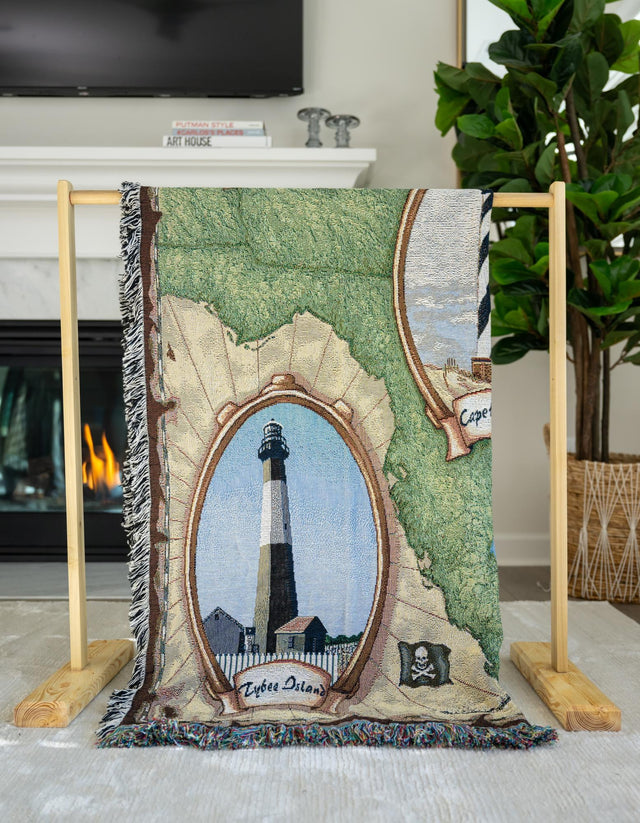 Multicolor 4' 6 x 6' Throw Blanket Rectangle Area Rug 100% Cotton Washable Cozy Soft Warm Room Decor Accent Made In USA