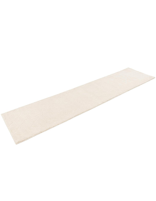 Pearl Ivory 2' x 8' WoolCraft Geometric Runner Area Rug Hand Tufted Premium 100% Wool With Cotton Backing Luxury Carpet for Sale at Rug Engine