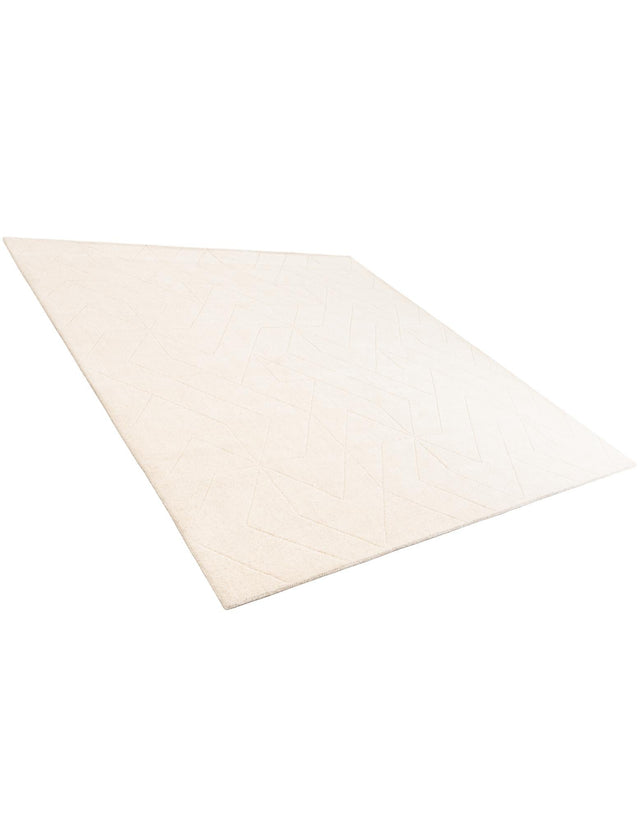 Pearl Ivory 7' 10 x 7' 10 WoolCraft Geometric Square Area Rug Hand Tufted Premium 100% Wool With Cotton Backing Luxury Carpet for Sale at Rug Engine