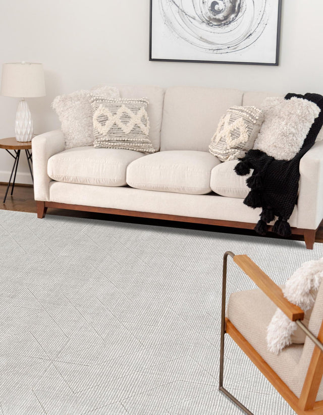 Steel gray 10' x 14' 1 WoolCraft Geometric Rectangle Area Rug Hand Tufted Premium 100% Wool With Cotton Backing Luxury Carpet for Sale at Rug Engine