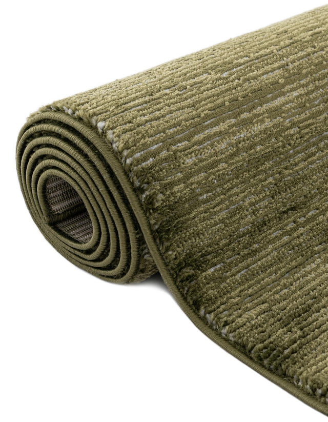 Green 5' 3 x 5' 3 Finsbury Round Area Rug 60% Polypropylene & 40% Polyester Contemporary Carpet for Living Rooms, Dining, Offices for Sale at Rug Engine