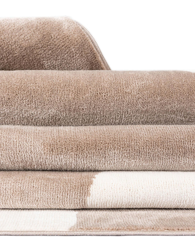 Hazelnut Beige 7' 10 x 7' 10 Whimsy Kids Round Area Rug for Baby Nursery, Toddler Playroom, Bedrooms