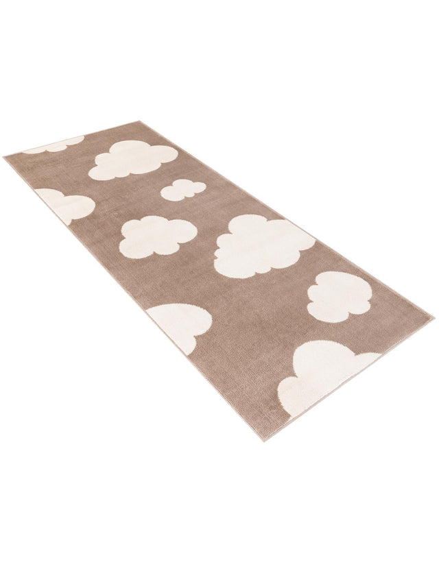 Hazelnut Beige 2' x 5' 1 Whimsy Kids Runner Area Rug for Baby Nursery, Toddler Playroom, Bedrooms