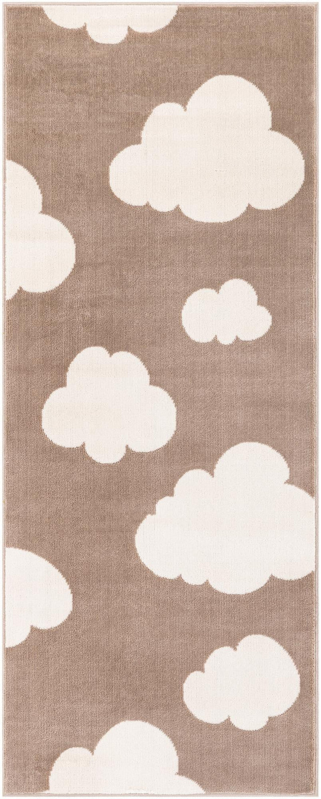 Hazelnut Beige 2' x 5' 1 Whimsy Kids Runner Area Rug for Baby Nursery, Toddler Playroom, Bedrooms