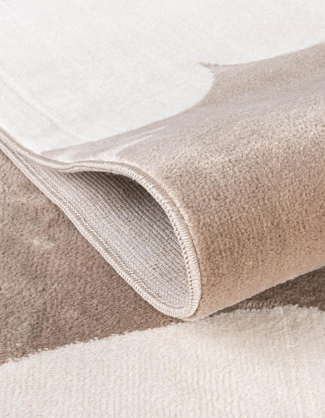 Hazelnut Beige 2' x 8' Whimsy Kids Runner Area Rug for Baby Nursery, Toddler Playroom, Bedrooms