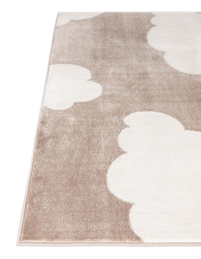 Hazelnut Beige 2' x 5' 1 Whimsy Kids Runner Area Rug for Baby Nursery, Toddler Playroom, Bedrooms